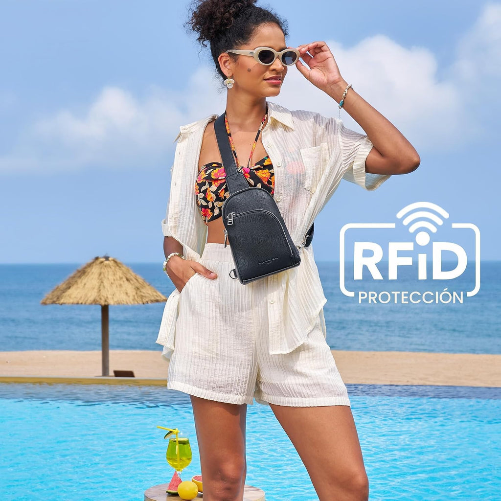 Bolso de viaje pequeño, bolso cruzado antirrobo para mujer