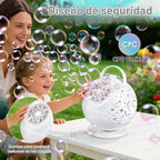 Máquina de burbujas recargable para niños con control remoto