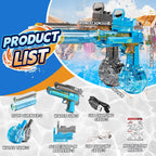 Pistola de agua eléctrica, pistola automática para niños, adultos (azul y