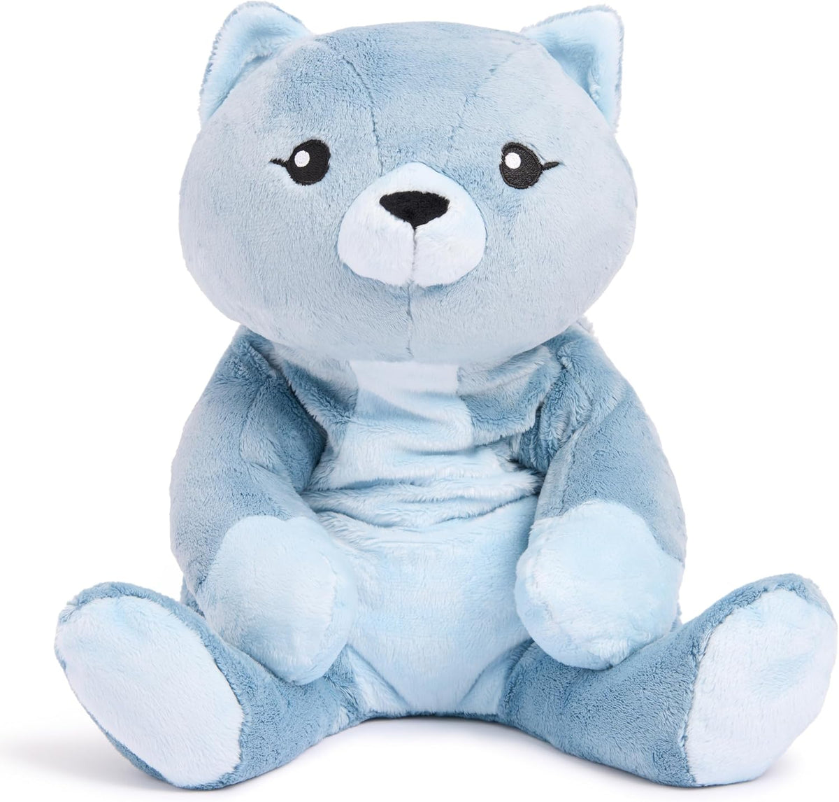 HUGIMALS Frankie the Cat - Peluche sensorial pesado y cómodo de 20 pulgadas, 4.5 libras, grande, sin perfume, lavable, para el cuidado personal, para niños, adolescentes y adultos
