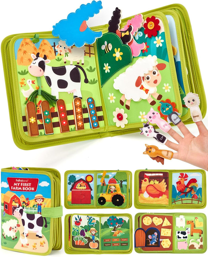 hahaland Busy Book Actividades de aprendizaje preescolar, regalos p...