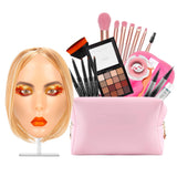 Glinexa Cara de práctica de maquillaje 5D - Cabeza de maniquí de si...
