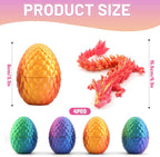 Juego de 4 huevos de dragón impresos en 3D juguetes
