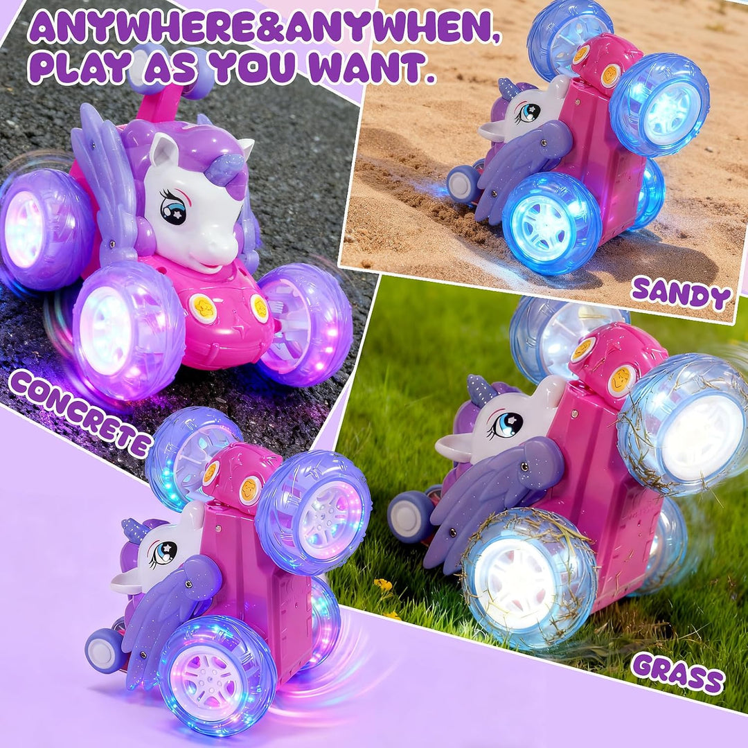 Unicorn Toys - Auto RC para niñas de 4 a 6 años, bonito juguete de...