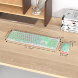 Vumilstek Teclado y mouse inalámbricos retroiluminados, máquina de...