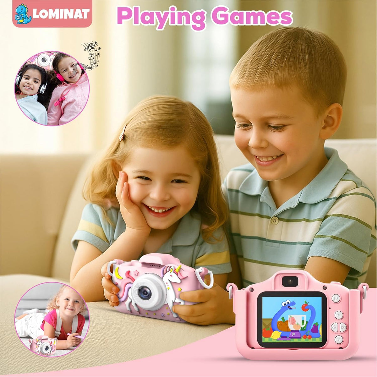 Cámara de Unicornio para Niñas de 3-12 Años, Cámara Selfie para Niñ...