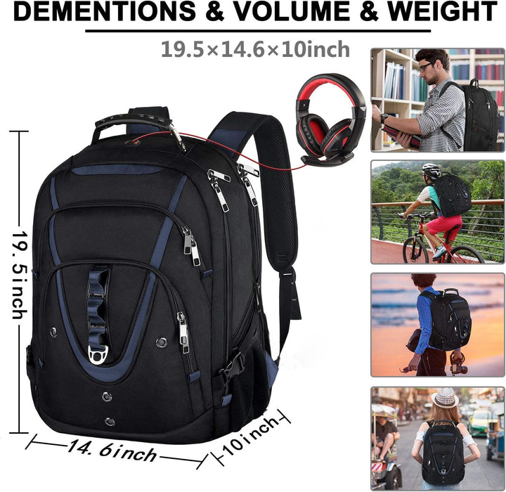 Mochila para laptop de 17.3 pulgadas para hombres y mujeres, mochil...
