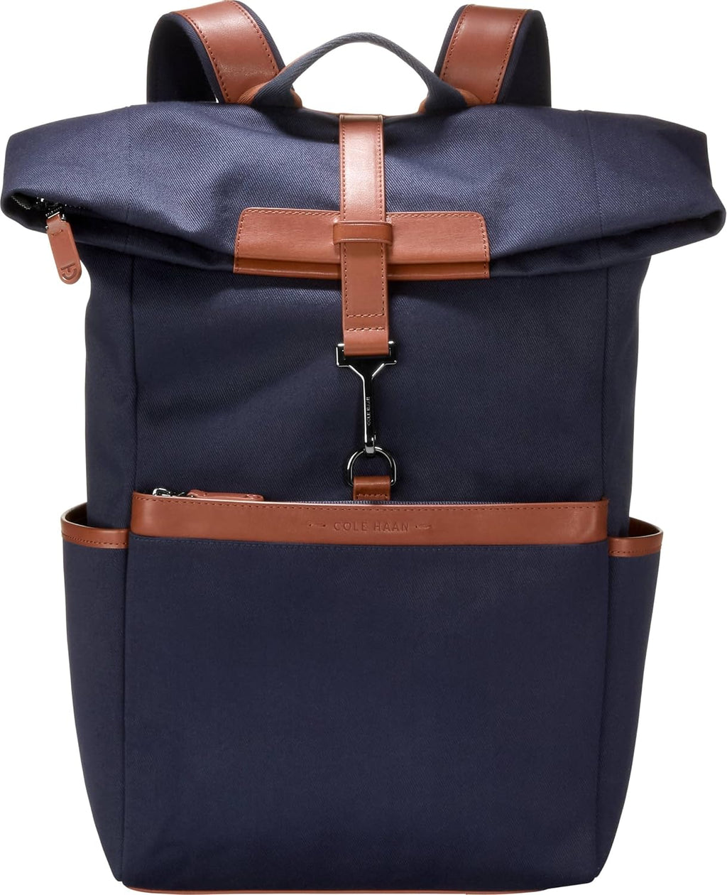Cole Haan Mochila Judson de sarga cepillada para hombre, luna de medianoche/bronceado británico nuevo