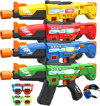 Juego de 4 pistolas láser recargables con LED, chalecos multifuncionales, digitales, regalos de cumpleaños, juguetes para niños y niñas de 8, 9, 10, 11, 12 años, Navidad