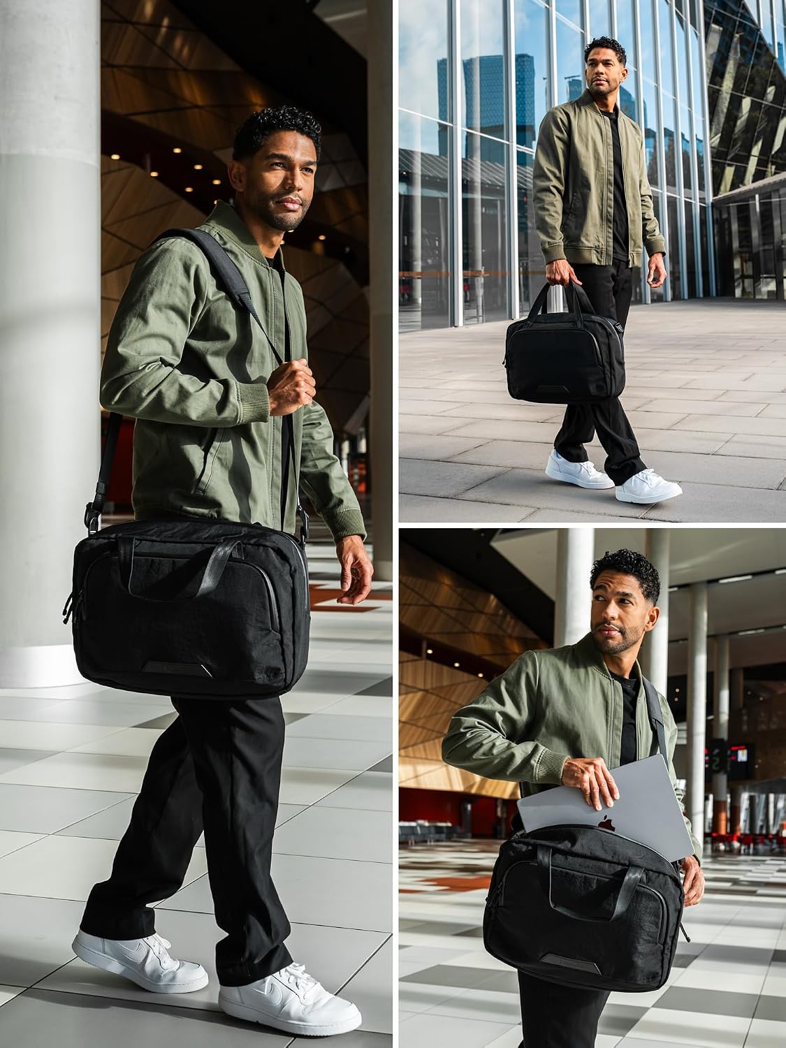 ALPAKA Bravo Brief - Portafolio para laptop de 16 pulgadas, bolsa de hombro de negocios con protección contra la intemperie, bolsa de mensajero para hombres para trabajo y viajes