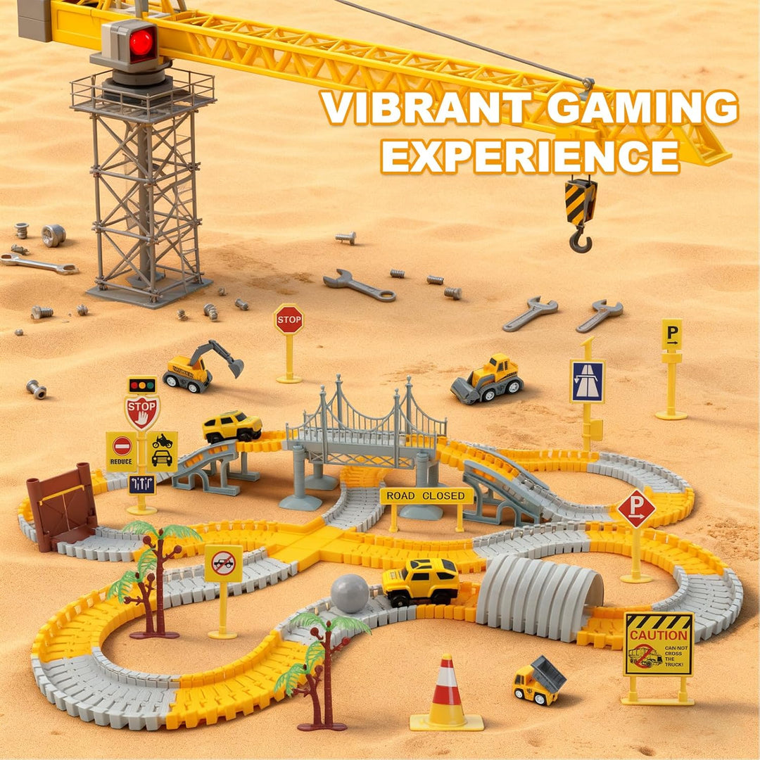 ToyFuntasy Juguetes de Pistas de Carreras de Construcción para Niño...