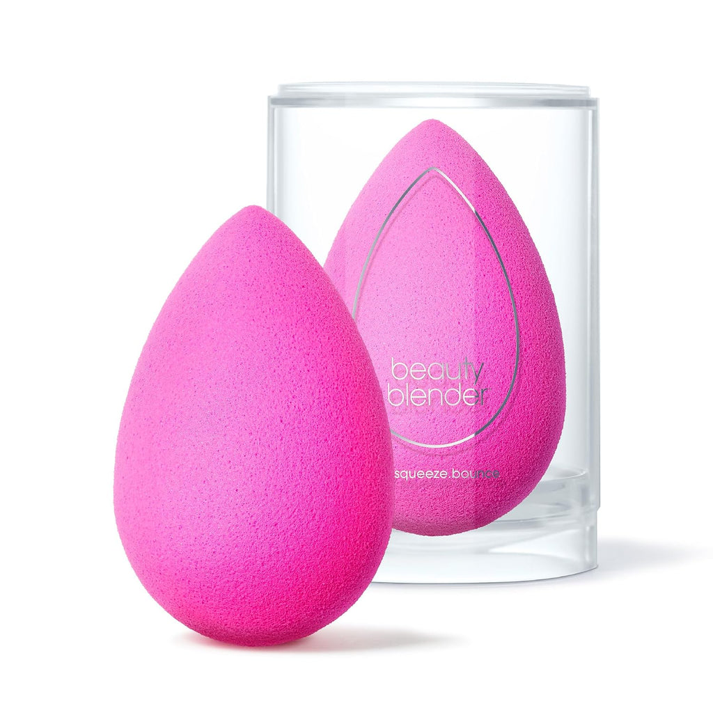 Beautyblender Esponja de maquillaje rosa original | Espuma de mezcla súper suave para bases, polvos y cremas | Reutilizable y lavable, vegano y libre de crueldad, acabado sin rayas