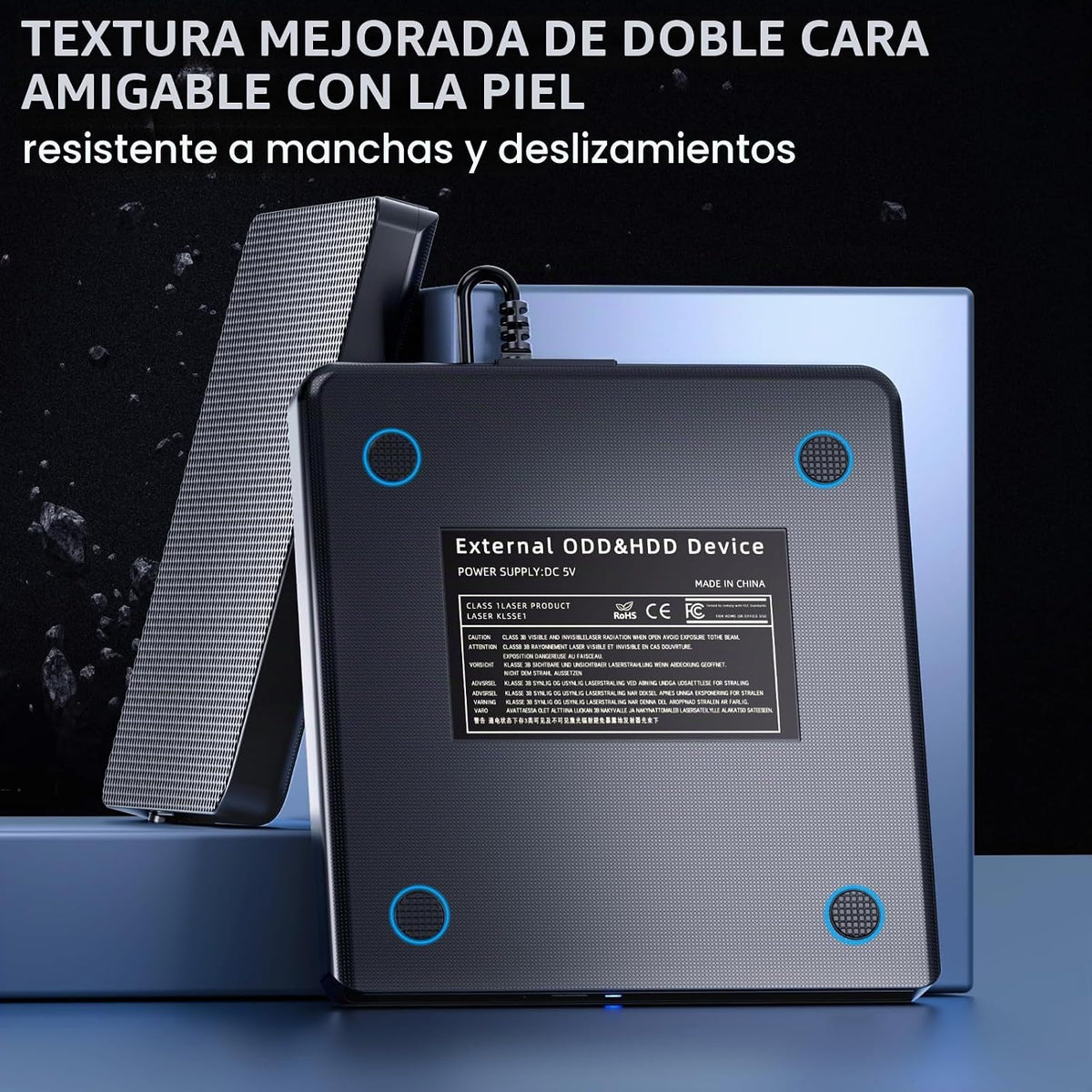 Dainty Reproductor de unidades Blu ray externas lectura compatible CD DVD Burner USB 3.0, Negro