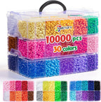 10000 cuentas de poni a granel, 30 colores para hacer pulseras