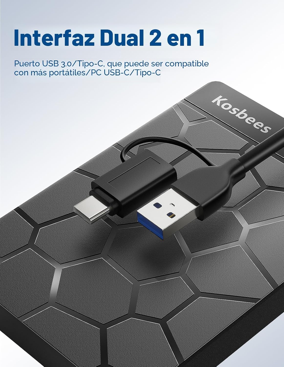 Kosbees - Discos duros externos de 1 TB, disco duro portátil para W...