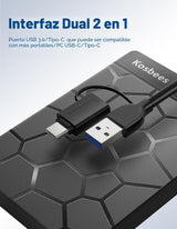 Kosbees Discos duros externos de 500 GB, disco duro portátil para W...
