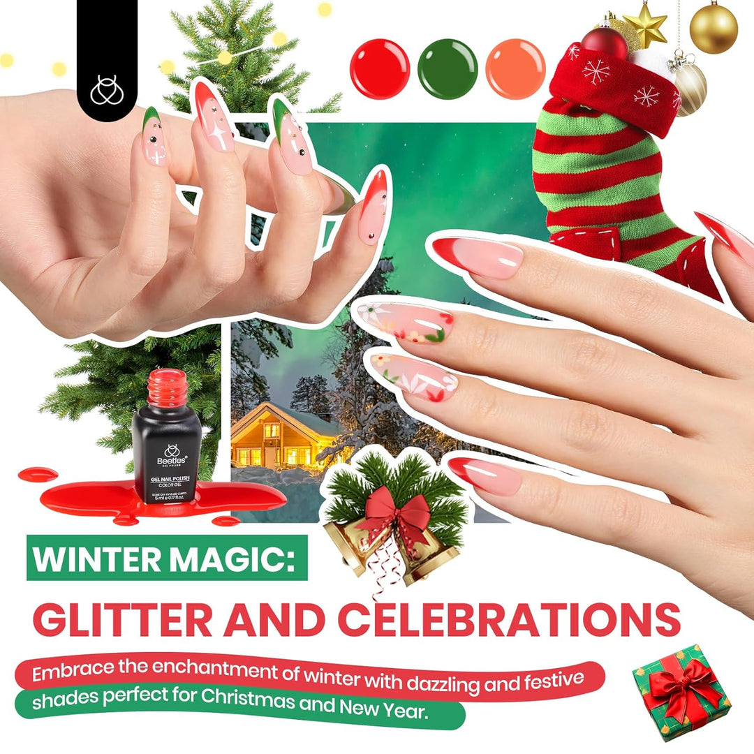 Beetles - Kit de esmalte de uñas de gel con luz UV, 85 piezas, jueg...