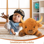 Wepop Animales de Peluche con Peso de Vaca Highland de 5 libras