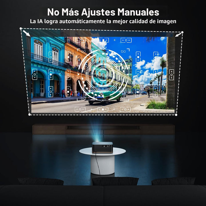 Proyector de decodificación ANSI 4K 2000 con WiFi y Bluetooth, cine...