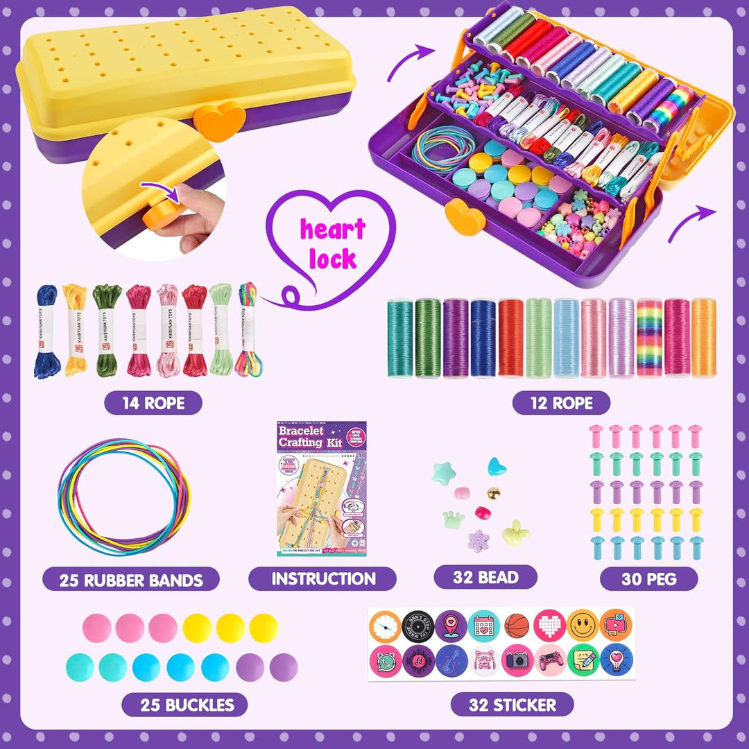 Kit de fabricación de pulseras de la amistad con caja de almacenami...