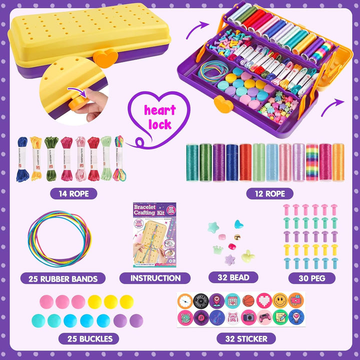 Kit de fabricación de pulseras de la amistad con caja de almacenami...