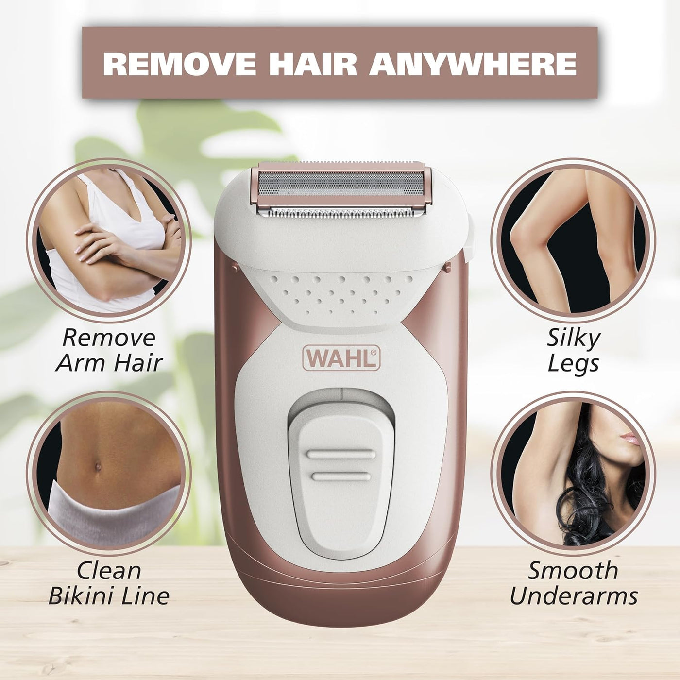 Wahl Smooth Confidence - Afeitadora de batería inalámbrica impermea...
