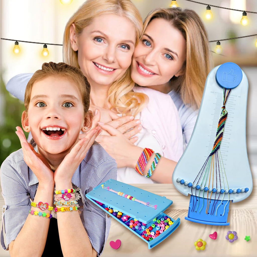 Kit de fabricación de pulseras de la amistad, juguetes para niñas de 8, 9, 10, 11 y 12 años, juego de actividades de viaje para niños, kit de bricolaje, kit de manualidades para hacer pulseras con