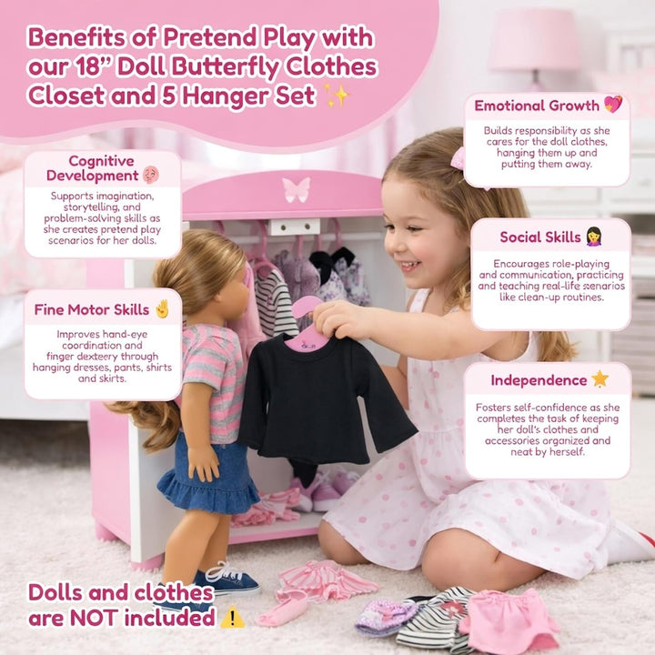 Emily Rose mueble de muñecas de 18 pulgadas para muñecas American G...