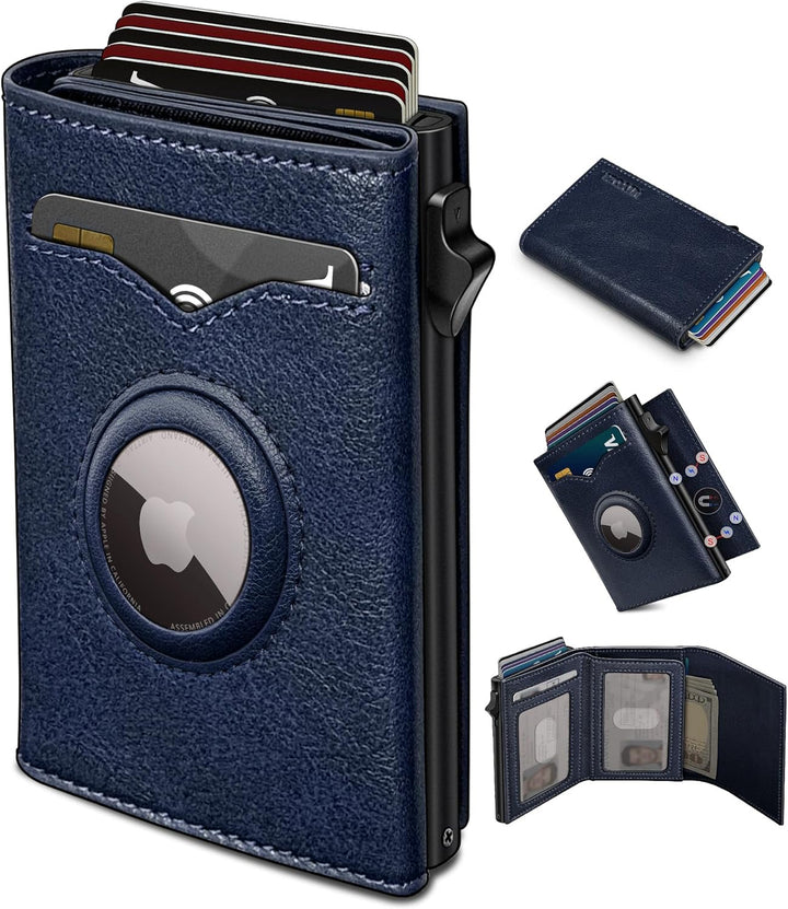 miyozi Billetera para Airtag para hombre, con bolsillo para efectiv...