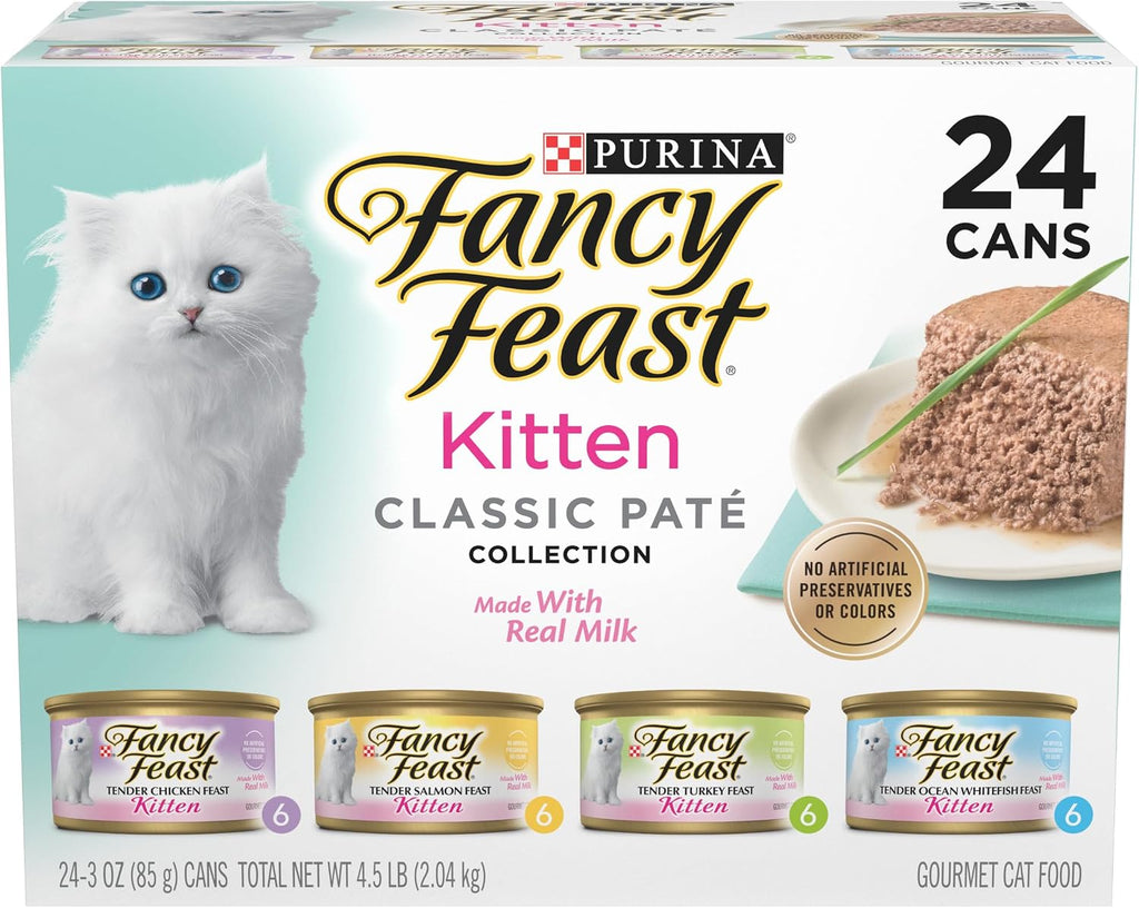 Purina Fancy Feast - Paquete variado de alimentos húmedos para gatitos