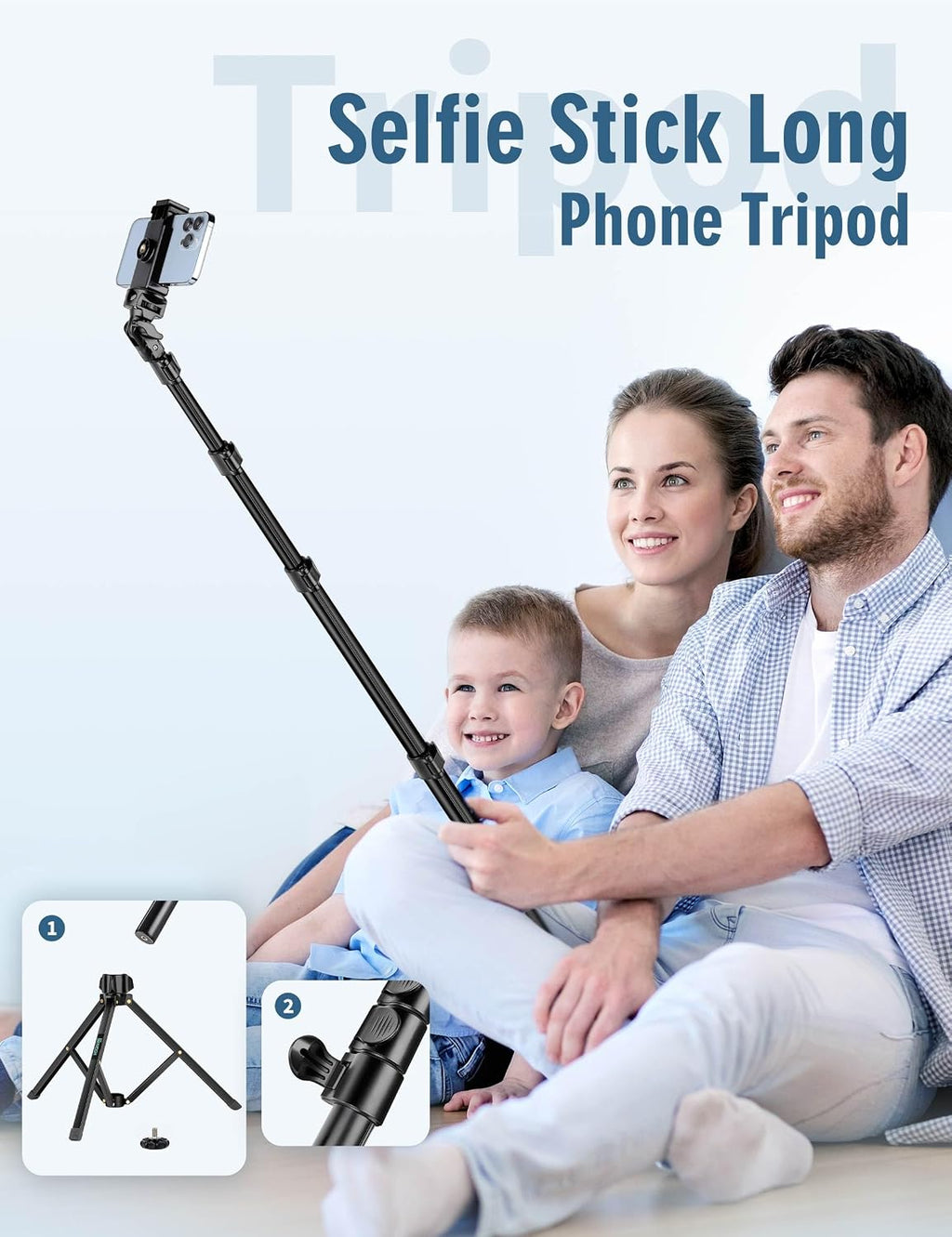 Trípode de teléfono, trípode de 85 pulgadas para teléfono celular