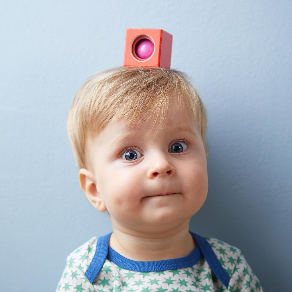 HABA - Diversión con sonidos, bloques de madera de descubrimiento para niños pequeños con sonidos acústicos, juguetes para niños pequeños para actividades de aprendizaje preescolar, (fabricado en