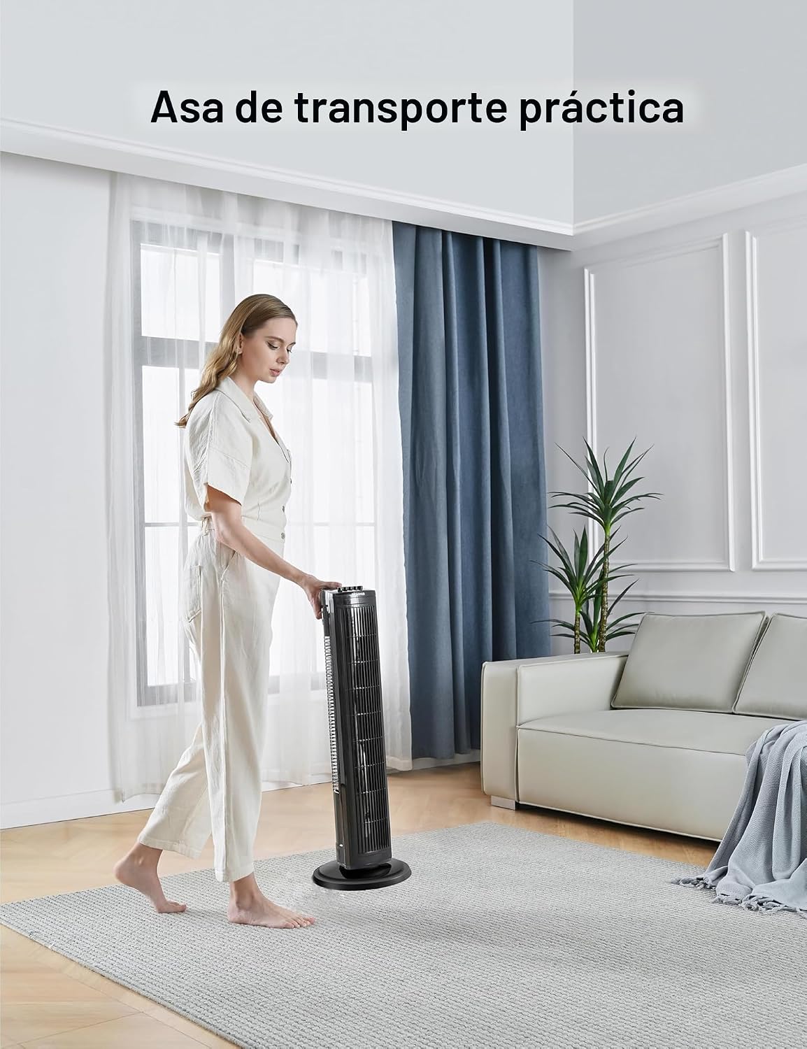 PELONIS Ventilador de torre oscilante de 30 pulgadas con 3 ajustes...