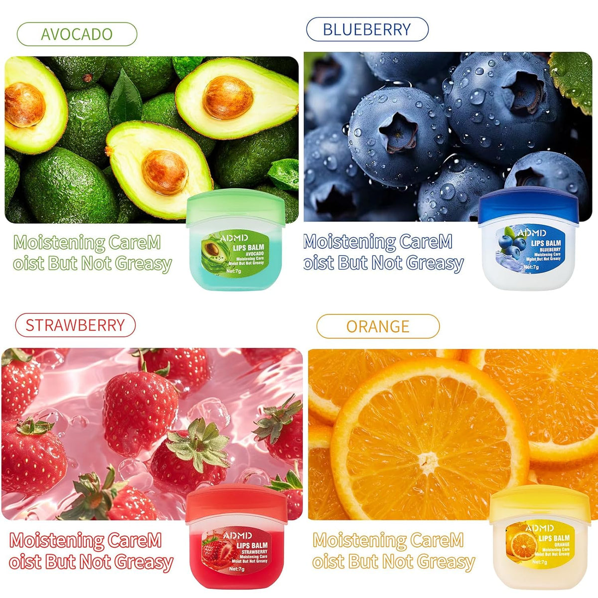 Paquete de 24 bálsamos labiales a granel surtidos de frutas para el...