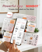 NIIMBOT Máquina etiquetadora B2 con cinta para oficina en casa, rosa