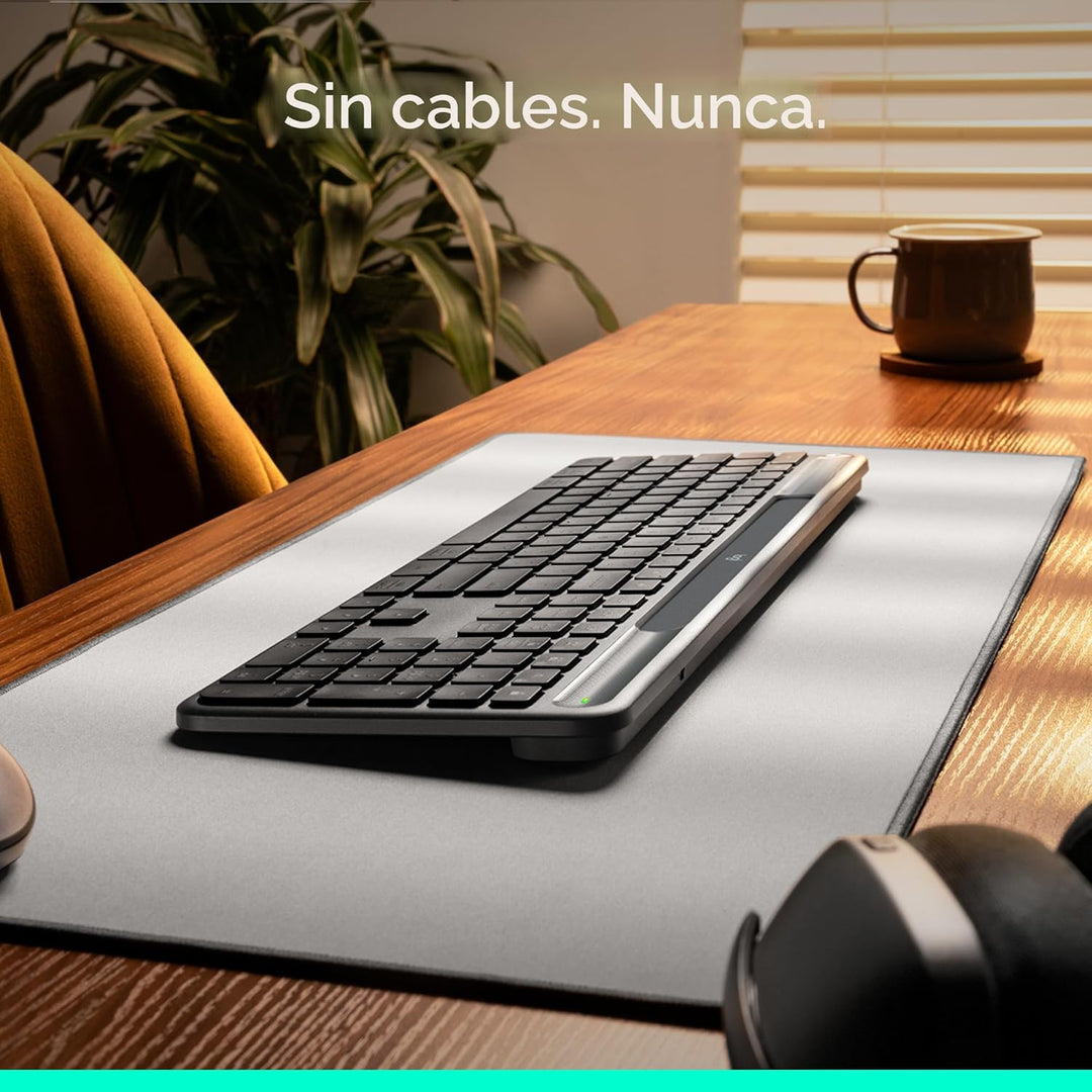 Logitech Signature Slim Solar+ Teclado Bluetooth inalámbrico K980,...