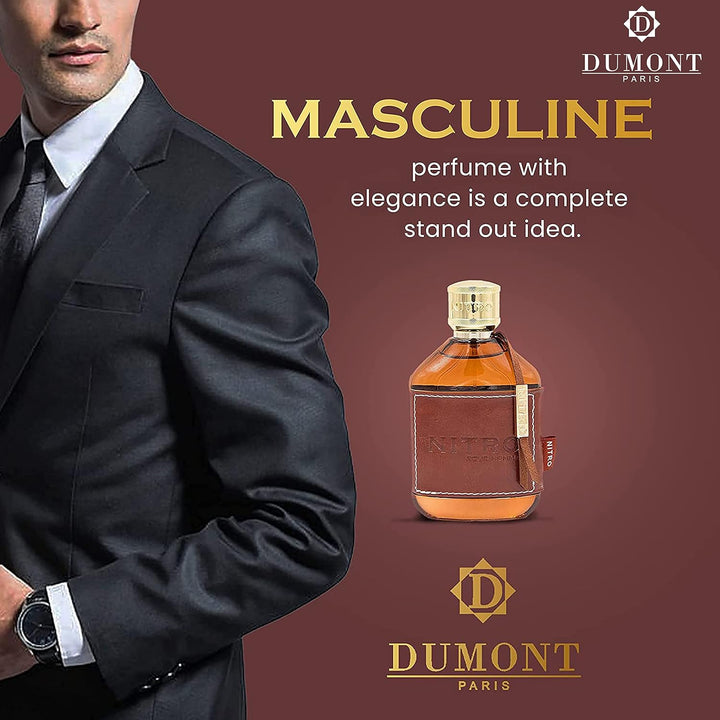 Dumont Nitro Pour Homme Eau De Parfum - Aroma frutal, amaderado y f...