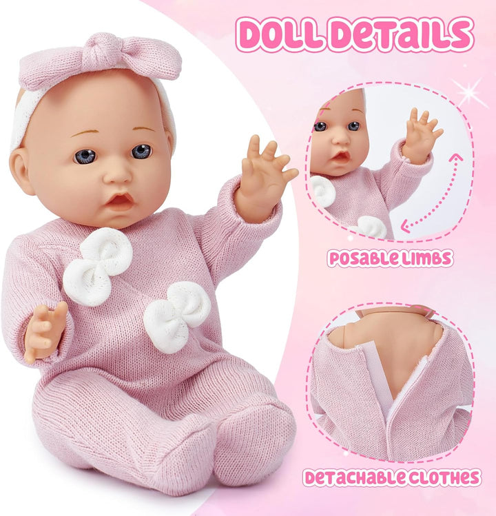 Golray juego de muñeca de bebé suave de 12 pulgadas con accesorios,...