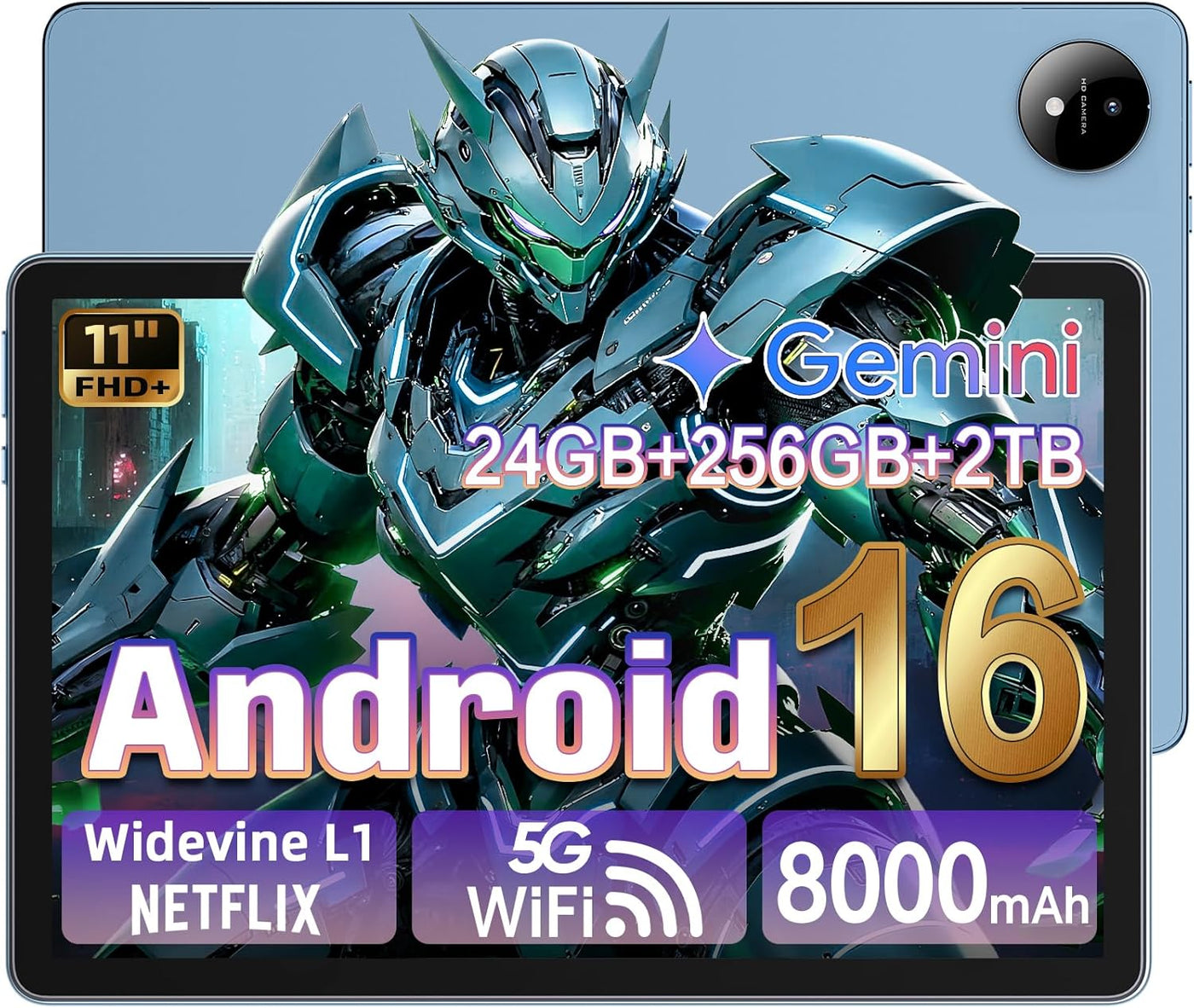Tablet Android 16 con Gemini AI con frecuencia de actualización de...