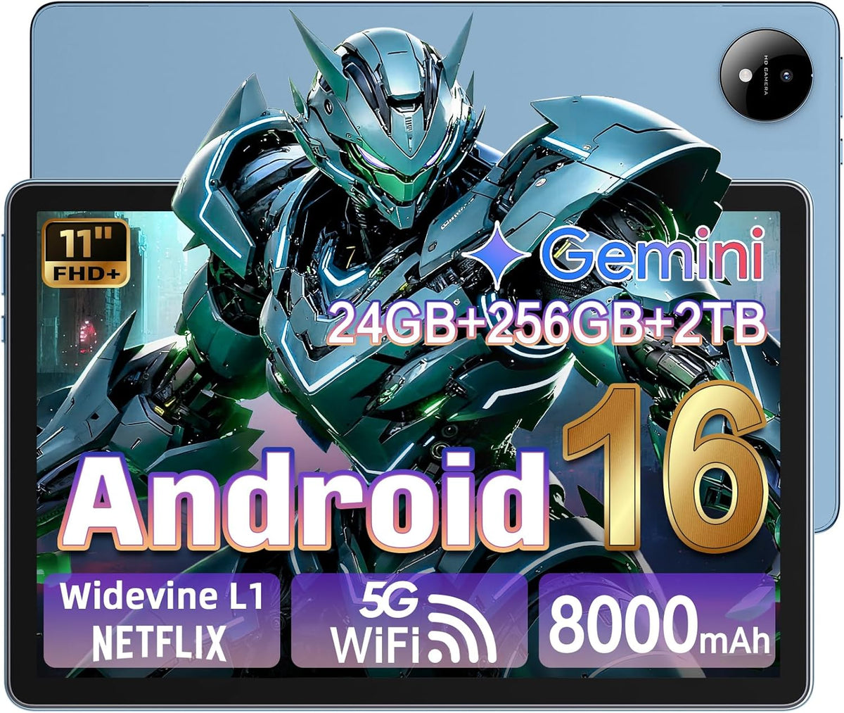 Tablet Android 16 con Gemini AI con frecuencia de actualización