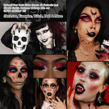 Afflano Kit de maquillaje gótico disfraz de Halloween, SFX payaso g...