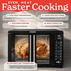 Gourmia - Horno tostador, capacidad para 6 rebanadas, pantalla digital