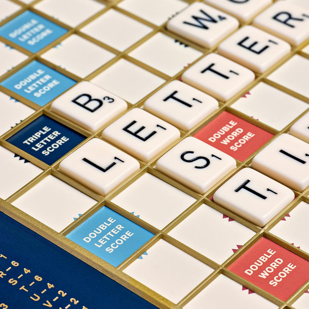 WS Game Company Scrabble Legacy Edition - Juego de mesa giratorio de madera