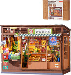 Rolife Kit de rincón de libros, kit de casa de muñecas en miniatura para adultos, rompecabezas de madera 3D con temática de tienda general japonesa, regalos para familiares, amigos, regalos creativos