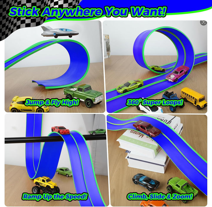 Pista de carreras flexible de 15 pies juego de pista
