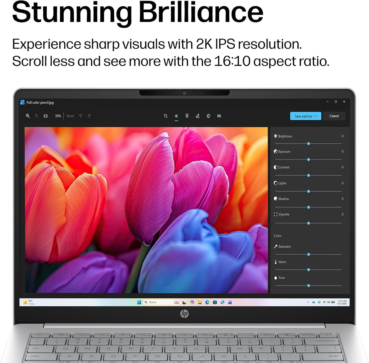 HP OmniBook 3 PC AI de próxima generación de 14 pulgadas, pantalla 2K, Snapdragon X X1-26-100, 16 GB de RAM, SSD de 512 GB, GPU Qualcomm Adreno, Windows 11 Home, Glacier Silver, 14-hz0099nr