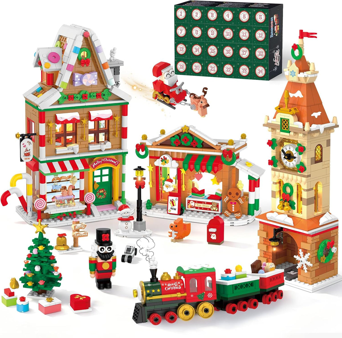 INSOON Calendario de Adviento 2026 Navidad Main Street Building Set con