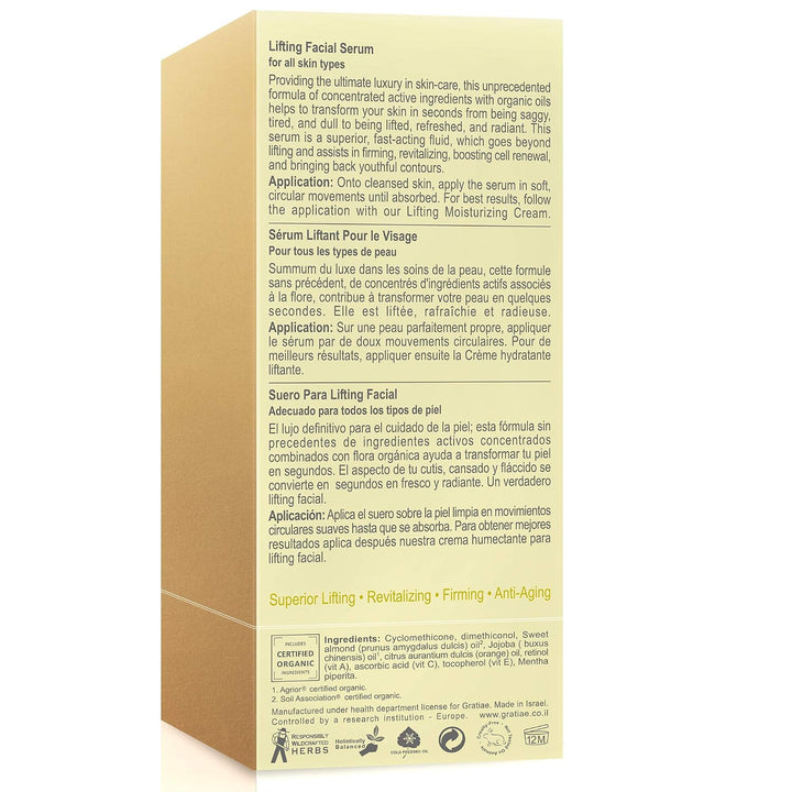 Gratiae suero facial lifting orgánico, suero de vitamina C, cuidado...