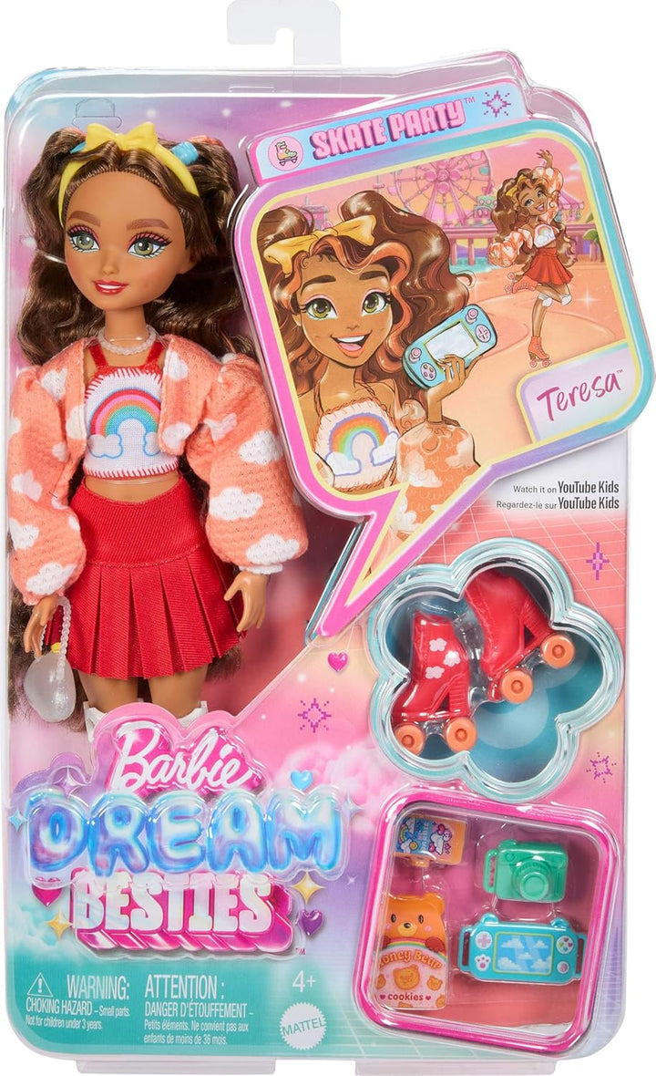 Muñeca Barbie Dream Besties y Accesorios, Muñeca Posable Teresa de...
