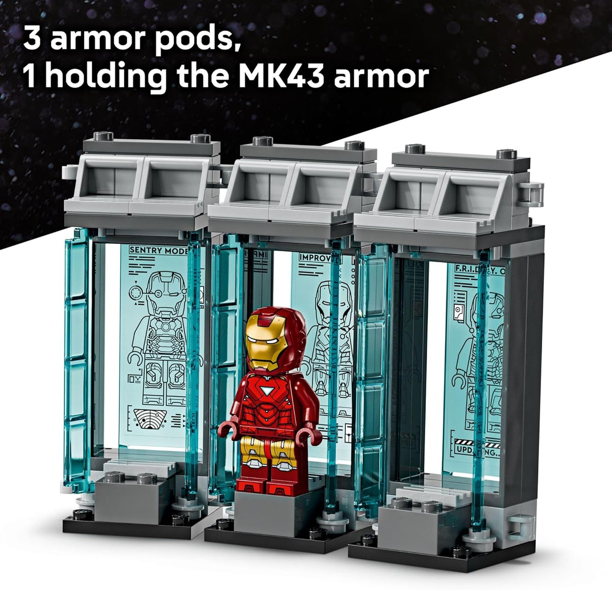 LEGO Marvel Iron Mans Laboratory Hall of Armor - Juguete